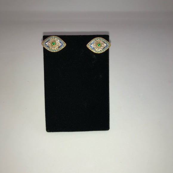 Evil Eye Earrings - Picture 9 of 11